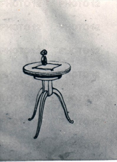 Rulhmann, Drawing of the end table of the so-called "Elegant" style