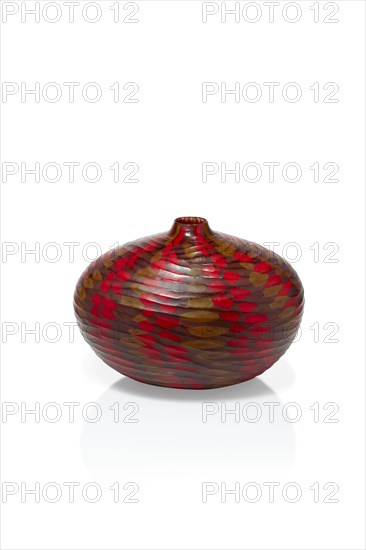 Micheluzzi, Red and Brown Murrine vase