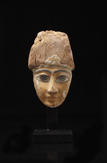 Egyptian sarcophagus mask of a wooman