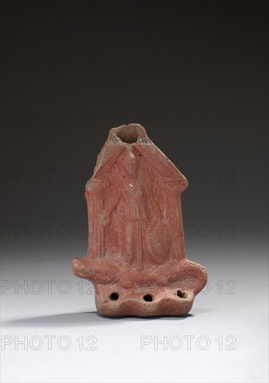 Egyptian oil lamp depicting Athena