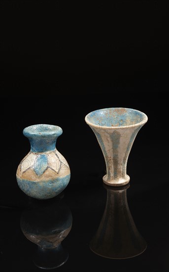 Faience flask