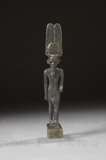 Egyptian votive statuette of the god Amun