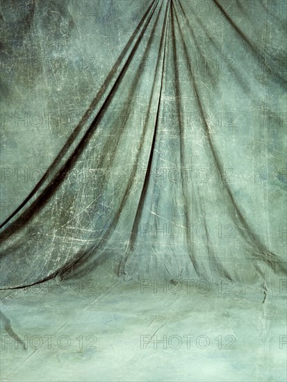 Draping. Painted canvas tarp