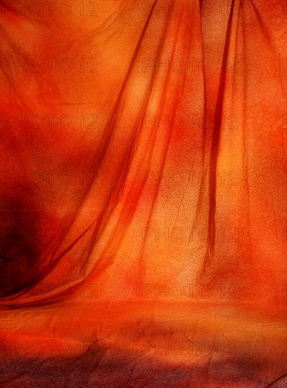 Draping. Painted canvas tarp