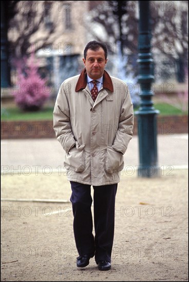 12/24/1994. EXCLUSIVE. Didier Schuller at home in Clichy