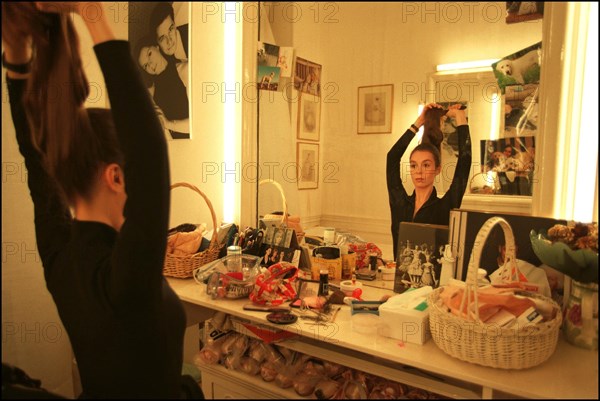 01/10/2000. The "Petits Rats", pupils of the Opera Garnier ballet class in Paris, working as extras.