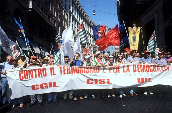 ITALY. ROMA. MAY 29, 1999. DEMONSTRATION AGAINST TERRORISM