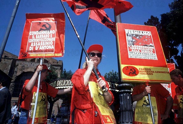 ITALY. ROMA. MAY 29, 1999. DEMONSTRATION AGAINST TERRORISM