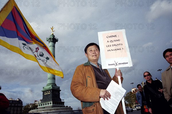 24/10/1999. MANIF. ANTI-JIANG ZEMIN A PARIS