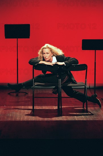 01/06/2000. Actresses Brigitte Fossey and Catherine Arditi reading Jacques Prevert