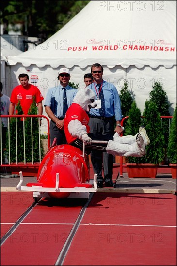 09/03/2000. Prince Albert at the bobsleigh world championship