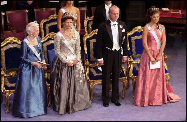 12/10/2000. Sweden Royal Family at the Nobel Ceremony.