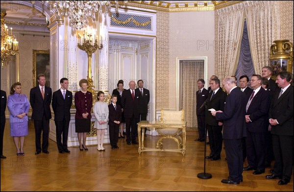 12/18/2000. Prince Guillaume enthroned Grand Duke of Luxembourg.