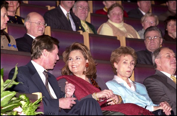 01/28/2001. Grand Duke Henri and Grand Duchess Maria Teresa attend a concert in tribute to Grand Duke family.