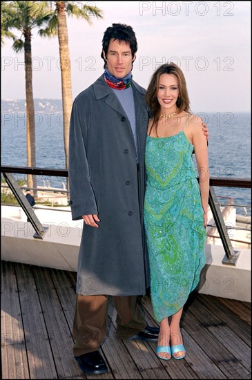 02/19/2001. 41st Television festival of Monte Carlo: Hunter Tylo and Ron Moss from "The Bold and the Beautiful"