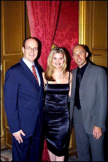 02/19/2001. Private party with Prince Albert of Monaco during 41st Monte-Carlo TV festival.