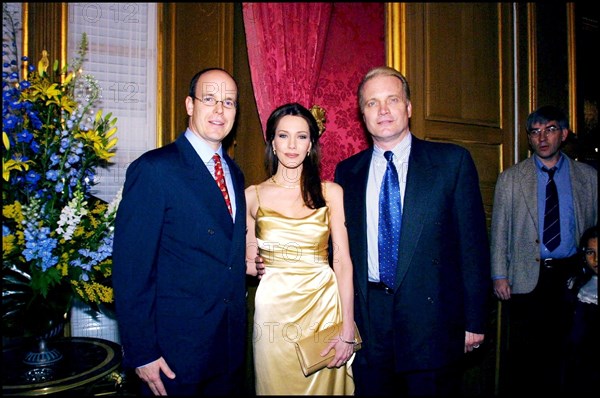 02/19/2001. Private party with Prince Albert of Monaco during 41st Monte-Carlo TV festival.