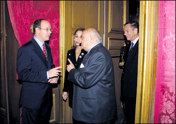 02/19/2001. Private party with Prince Albert of Monaco during 41st Monte-Carlo TV festival.