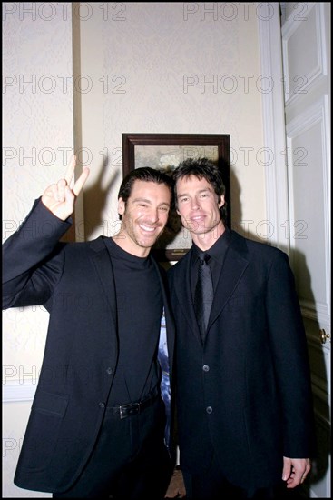 02/20/2001. Private party with Prince Albert during TV festival in Monte Carlo.