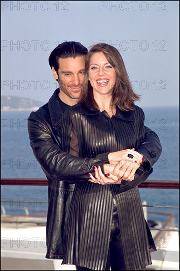 02/00/2001. Michael T Weiss, Andrea Parker and S.J Cannell at 41st Monte Carlo TV festival