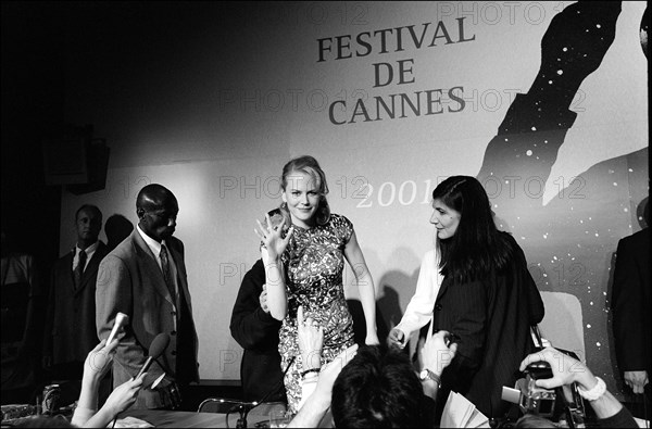 05/09/2001. 54th Cannes Film Festival: Press conference of "Moulin Rouge".