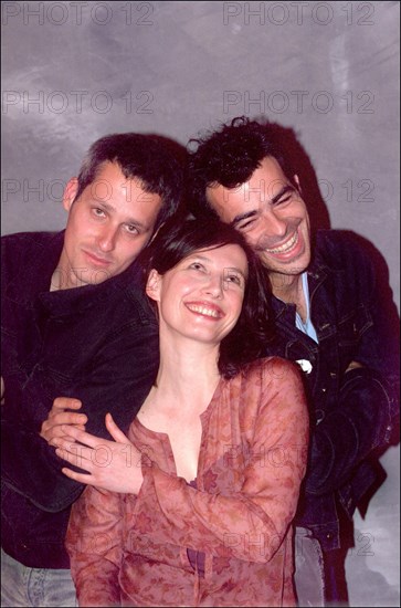 05/11/2001 EXCLUSIVE 54th Cannes film festival: studio of Marc Recha, Nathalie Boutefeu and David Selvas