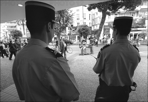 05/12/2001. 54th Cannes film festival: Backstage.