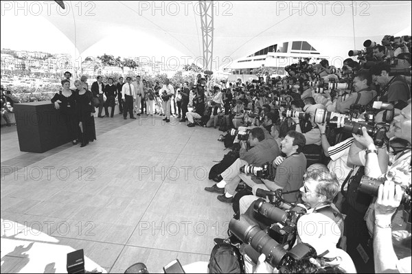 05/12/2001. 54th Cannes film festival: Backstage.