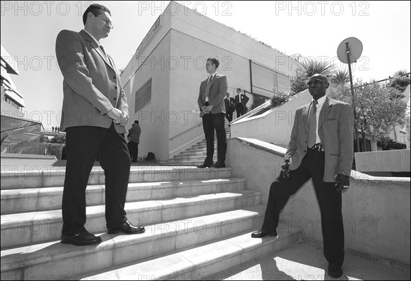 05/12/2001. 54th Cannes film festival: Backstage.