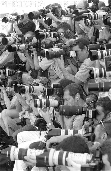 05/12/2001. 54th Cannes film festival: Backstage.