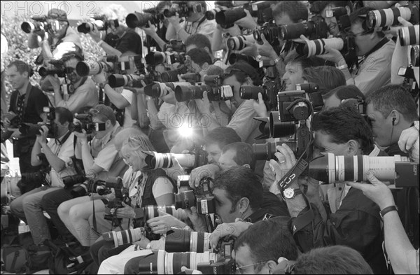 05/12/2001. 54th Cannes film festival: Backstage.