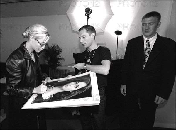 05/12/2001. 54th Cannes film festival: Press conference of "la Repetition" team.