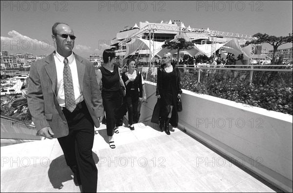 05/12/2001. 54th Cannes film festival: Press conference of "la Repetition" team.