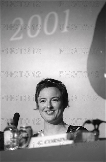 05/12/2001. 54th Cannes film festival: Press conference of "la Repetition" team.