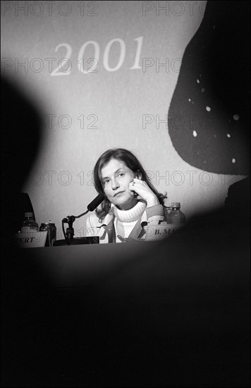 05/14/2001. 54th Cannes Festival: Press conference of "La pianiste" by Michael Haneke.