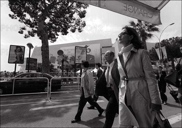 05/14/2001. 54th Cannes Festival: Press conference of "La pianiste" by Michael Haneke.