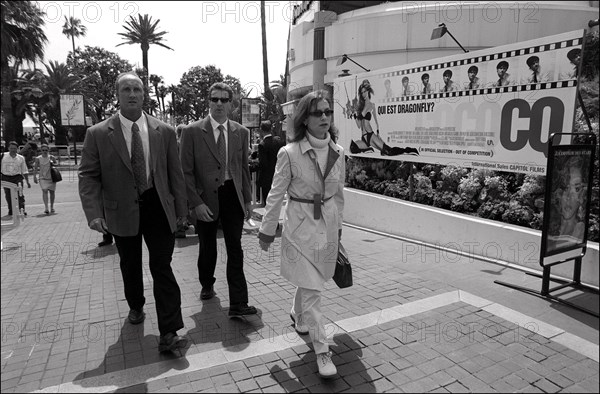 05/14/2001. 54th Cannes Festival: Press conference of "La pianiste" by Michael Haneke.