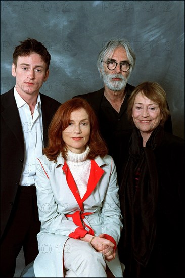 05/14/2001. 54th Cannes Festival: Studio of "La pianiste" by Michael Haneke.