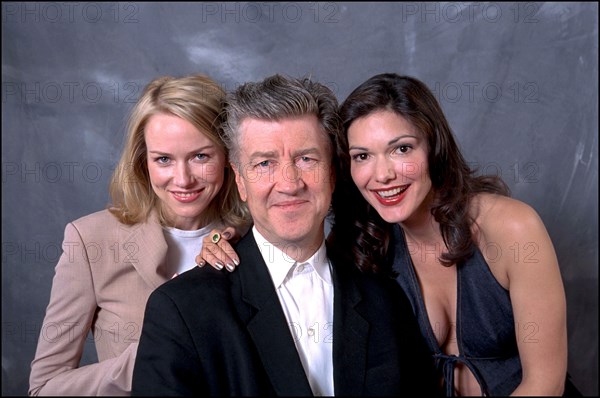 05/16/2001 54th Cannes film festival: studio of David Lynch, Laura Elena Harring, Naomi Watts and Justin Theroux.