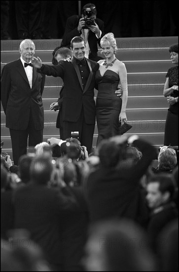 05/19/2001. Backstage of Cannes Film Festival with Melanie Griffith & Antonio Banderas