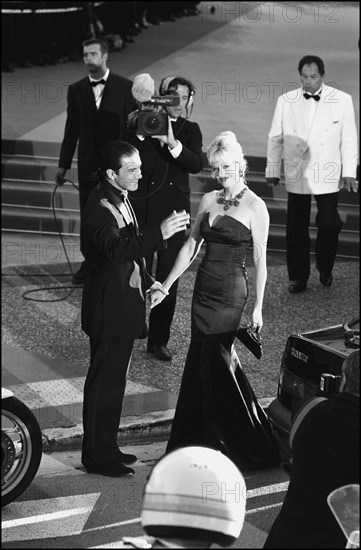 05/19/2001. Backstage of Cannes Film Festival with Melanie Griffith & Antonio Banderas