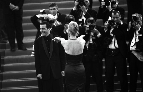 05/19/2001. Backstage of Cannes Film Festival with Melanie Griffith & Antonio Banderas