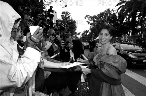 05/20/2001. 54th Cannes Film Festival : Backstage closing ceremony