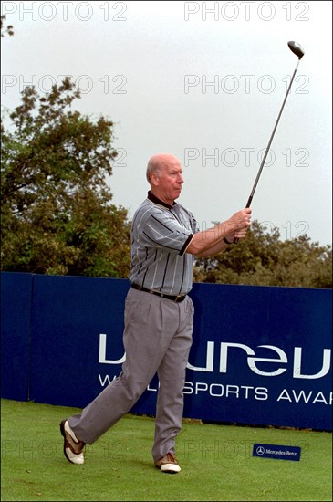 05/21/2001. Boris Becker playing golf in Monaco