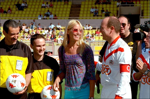 05/22/2001. " Amade" fundraiser all star soccer game. Prince Albert's Star Team v.Formula One Team