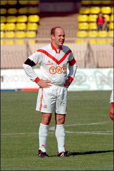 05/22/2001. " Amade" fundraiser all star soccer game. Prince Albert's Star Team v.Formula One Team