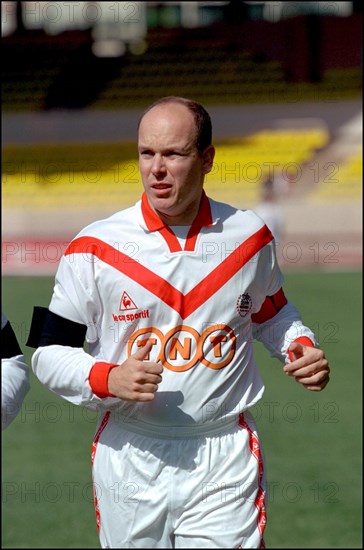 05/22/2001. " Amade" fundraiser all star soccer game. Prince Albert's Star Team v.Formula One Team