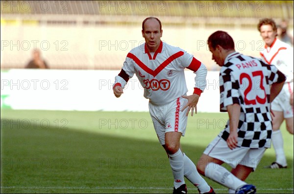 05/22/2001. " Amade" fundraiser all star soccer game. Prince Albert's Star Team v.Formula One Team