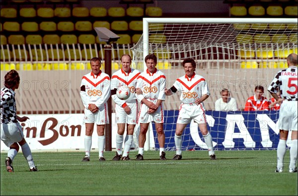 05/22/2001. " Amade" fundraiser all star soccer game. Prince Albert's Star Team v.Formula One Team