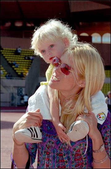 05/22/2001. " Amade" fundraiser all star soccer game. Prince Albert's Star Team v.Formula One Team